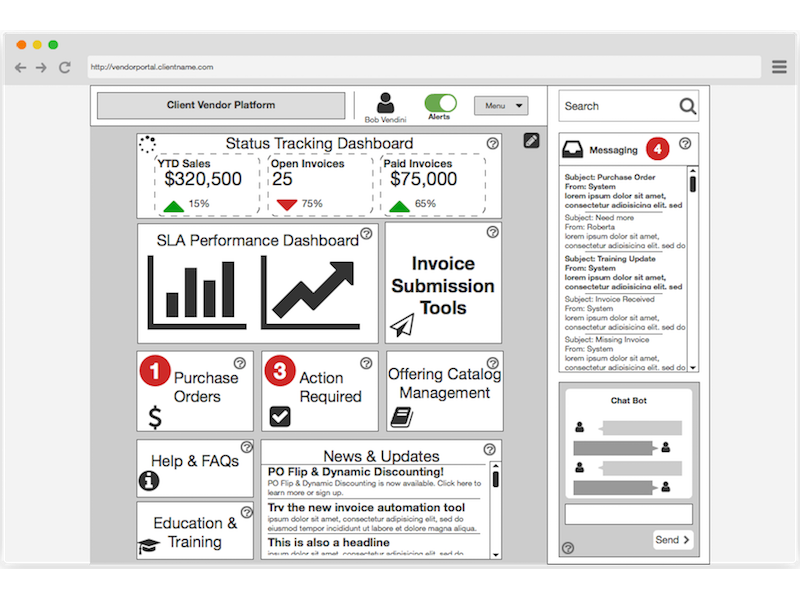 Procure-to-pay supplier portal prototype